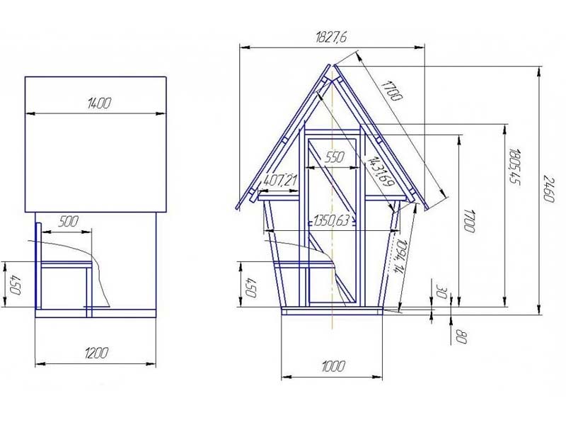 Как построить туалет на даче и сделать правильный чертеж